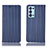 Custodia Portafoglio In Pelle Cover con Supporto H23P per Oppo Reno6 Pro+ Plus 5G Blu