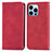 Custodia Portafoglio In Pelle Cover con Supporto H30 per Apple iPhone 14 Pro Rosso