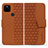 Custodia Portafoglio In Pelle Cover con Supporto HF1 per Google Pixel 5a 5G Marrone