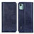 Custodia Portafoglio In Pelle Cover con Supporto K01Z per Nokia C12 Pro Blu