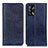 Custodia Portafoglio In Pelle Cover con Supporto K01Z per Oppo A74 4G Blu