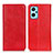 Custodia Portafoglio In Pelle Cover con Supporto K01Z per Oppo A96 4G Rosso
