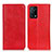 Custodia Portafoglio In Pelle Cover con Supporto K01Z per Oppo K9 5G Rosso