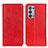 Custodia Portafoglio In Pelle Cover con Supporto K01Z per Oppo Reno6 Pro 5G Rosso