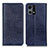 Custodia Portafoglio In Pelle Cover con Supporto K01Z per Oppo Reno7 4G Blu