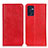 Custodia Portafoglio In Pelle Cover con Supporto K01Z per Oppo Reno7 5G Rosso