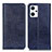 Custodia Portafoglio In Pelle Cover con Supporto K01Z per Oppo Reno7 A Blu