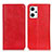 Custodia Portafoglio In Pelle Cover con Supporto K01Z per Oppo Reno7 A Rosso