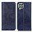 Custodia Portafoglio In Pelle Cover con Supporto K01Z per Samsung Galaxy M33 5G Blu