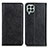 Custodia Portafoglio In Pelle Cover con Supporto K01Z per Samsung Galaxy M33 5G Nero