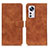 Custodia Portafoglio In Pelle Cover con Supporto K01Z per Xiaomi Mi 12 Lite 5G Marrone