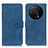 Custodia Portafoglio In Pelle Cover con Supporto K01Z per Xiaomi Mi 12 Ultra 5G Blu