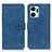 Custodia Portafoglio In Pelle Cover con Supporto K03Z per Huawei Honor X7a Blu