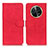 Custodia Portafoglio In Pelle Cover con Supporto K03Z per Huawei Nova Y91 Rosso