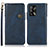 Custodia Portafoglio In Pelle Cover con Supporto K03Z per Oppo A74 4G Blu