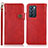 Custodia Portafoglio In Pelle Cover con Supporto K03Z per Oppo Reno6 5G Rosso