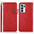 Custodia Portafoglio In Pelle Cover con Supporto K03Z per Oppo Reno6 Pro 5G India Rosso