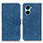 Custodia Portafoglio In Pelle Cover con Supporto K03Z per Realme C33 (2023) Blu