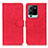 Custodia Portafoglio In Pelle Cover con Supporto K03Z per Vivo V25 Pro 5G Rosso