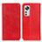 Custodia Portafoglio In Pelle Cover con Supporto K03Z per Xiaomi Mi 12 Lite 5G Rosso