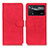 Custodia Portafoglio In Pelle Cover con Supporto K03Z per Xiaomi Redmi Note 11E Pro 5G Rosso