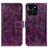 Custodia Portafoglio In Pelle Cover con Supporto K04Z per Huawei Honor X8b Viola