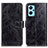 Custodia Portafoglio In Pelle Cover con Supporto K04Z per Oppo A96 4G Nero