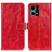 Custodia Portafoglio In Pelle Cover con Supporto K04Z per Oppo F21 Pro 4G Rosso