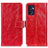 Custodia Portafoglio In Pelle Cover con Supporto K04Z per Oppo Find X5 Lite 5G Rosso