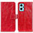 Custodia Portafoglio In Pelle Cover con Supporto K04Z per Oppo K10 4G Rosso