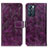 Custodia Portafoglio In Pelle Cover con Supporto K04Z per Oppo Reno6 5G Viola