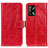 Custodia Portafoglio In Pelle Cover con Supporto K04Z per Oppo Reno6 Lite Rosso