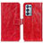Custodia Portafoglio In Pelle Cover con Supporto K04Z per Oppo Reno6 Pro+ Plus 5G Rosso
