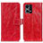 Custodia Portafoglio In Pelle Cover con Supporto K04Z per Oppo Reno7 4G Rosso