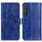 Custodia Portafoglio In Pelle Cover con Supporto K04Z per Sony Xperia 1 III Blu
