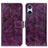 Custodia Portafoglio In Pelle Cover con Supporto K04Z per Sony Xperia 5 V Viola