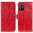 Custodia Portafoglio In Pelle Cover con Supporto K04Z per Xiaomi Redmi Note 11R 5G Rosso