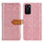 Custodia Portafoglio In Pelle Cover con Supporto K05Z per Oppo A55S 5G Rosa