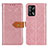 Custodia Portafoglio In Pelle Cover con Supporto K05Z per Oppo A74 4G Rosa