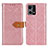 Custodia Portafoglio In Pelle Cover con Supporto K05Z per Oppo F21 Pro 4G Rosa