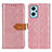 Custodia Portafoglio In Pelle Cover con Supporto K05Z per Oppo K10 4G Rosa