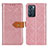 Custodia Portafoglio In Pelle Cover con Supporto K05Z per Oppo Reno6 5G Rosa