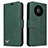 Custodia Portafoglio In Pelle Cover con Supporto K06 per Huawei Mate 40 Pro Verde