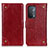 Custodia Portafoglio In Pelle Cover con Supporto K06Z per Oppo A54 5G Rosso