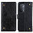 Custodia Portafoglio In Pelle Cover con Supporto K06Z per Oppo A74 5G Nero