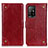 Custodia Portafoglio In Pelle Cover con Supporto K06Z per Oppo A94 5G Rosso