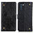 Custodia Portafoglio In Pelle Cover con Supporto K06Z per Oppo K9 Pro 5G Nero