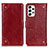 Custodia Portafoglio In Pelle Cover con Supporto K06Z per Samsung Galaxy A23 5G Rosso