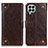 Custodia Portafoglio In Pelle Cover con Supporto K06Z per Samsung Galaxy M33 5G Marrone