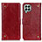 Custodia Portafoglio In Pelle Cover con Supporto K06Z per Samsung Galaxy M33 5G Rosso